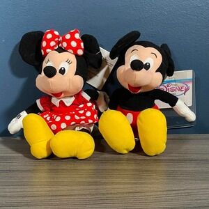 NWT Vintage Disney Store Mickey & Minnie Mouse Plush Set – Classic Mini Plush
